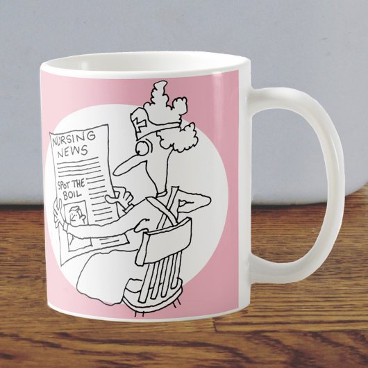 Wettbewerb "Funny Hospital Nurse Reading Newspaper Kaffeetasse