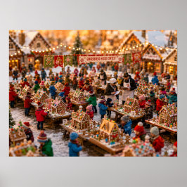 Wettbewerb für Miniatur-Lebkuchenhäuser Poster