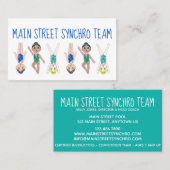 Wettbewerb für synchronisierte Schwimmer Visitenkarte (Vorne/Hinten)