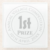 Wettbewerb Preis Trophäe Glasuntersetzer (Vorderseite)