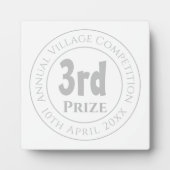 Wettbewerb Preis "Trophäe" Plaque Fotoplatte (Vorderseite)