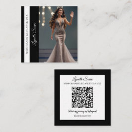Wettbewerber-Aufrufkarte QR-Code-Schärpe Visitenka Quadratische Visitenkarte