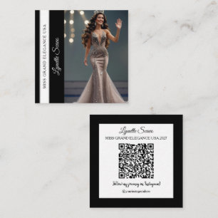 Wettbewerber-Aufrufkarte QR-Code-Schärpe Visitenka Quadratische Visitenkarte