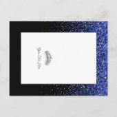 Wettbewerbs-Autogramm-Postkarte Blaue Glitzer-Unte Postkarte (Rückseite)