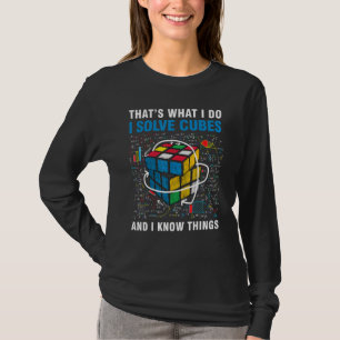 Wettbewerbs-Puzzle Ich löse Cubes und ich kenne Di T-Shirt