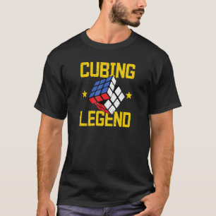 Wettbewerbs-Puzzle-Würfel Speed Cubing Legende 80e T-Shirt