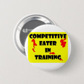 Wettbewerbsfähiger Esser im Training Button (Vorne & Hinten)