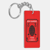 Wettbewerbsfähiges Schwertgefühl Schlüsselanhänger (Vorderseite links)