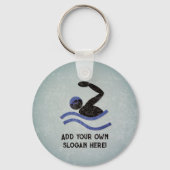Wettbewerbsfähiges Schwimmen - Front Crawl, Ihr Te Schlüsselanhänger (Vorderseite)