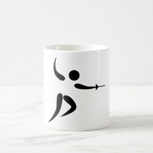 Wettbewerbsfähiges und olympisches fechtendes kaffeetasse
