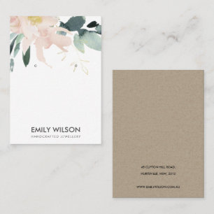 WETTBEWERBSPIELUNG FÜR BLUSH GOLD FLORAL WATERCOL VISITENKARTE
