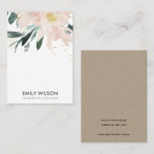 WETTBEWERBSPIELUNG FÜR BLUSH GOLD FLORAL WATERCOLO VISITENKARTE (Vorne/Hinten)