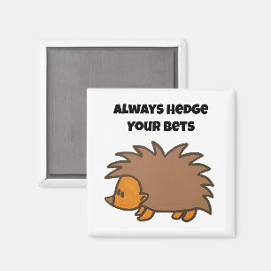 Wette abschirmen Igel Lustiger Glücksspiel Cartoon Magnet