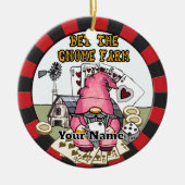 Wette auf den Bauernzwerg Keramik Ornament (Vorne)