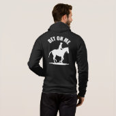 Wette auf mich - Pferderennbahn Hoodie (Schwarz voll)