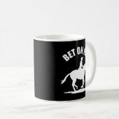 Wette auf mich - Pferderennbahn Kaffeetasse (VorderseiteRechts)