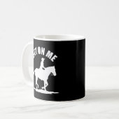 Wette auf mich - Pferderennbahn Kaffeetasse (Vorderseite Links)