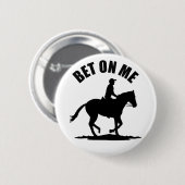 Wette auf mich - Pferderennen Button (Vorne & Hinten)