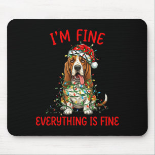 Wette Hund Hund Weihnachten Mir geht's gut Alles i Mousepad
