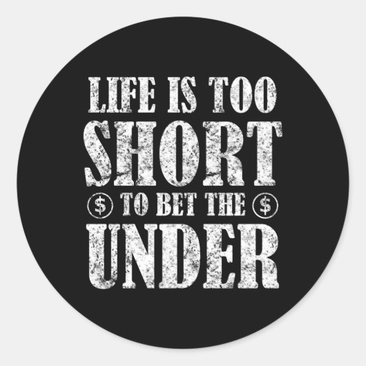 Wetten Sie auf das Online-Sportwetten Runder Aufkleber (Vorderseite)