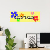 Wetten Sie auf Ihre süße Welpe Poster (Heimbüro)