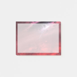 Wetter auf einem braunen Zwergstern. Post-it Klebezettel