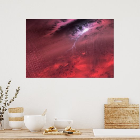 Wetter auf einem braunen Zwergstern. Poster (Küche)