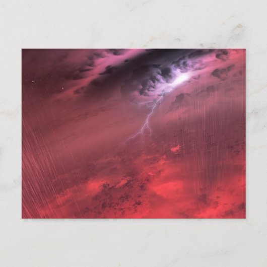 Wetter auf einem braunen Zwergstern. Postkarte (Vorderseite)