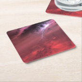 Wetter auf einem braunen Zwergstern. Rechteckiger Pappuntersetzer (angewinkelt)