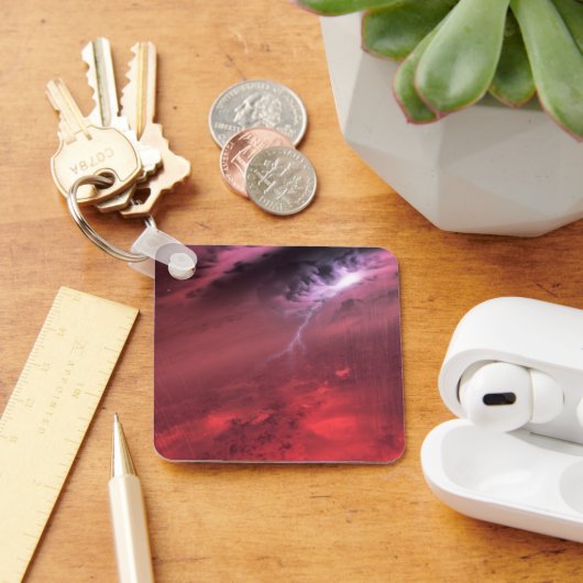 Wetter auf einem braunen Zwergstern. Schlüsselanhänger (Schreibtisch)