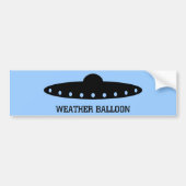 Wetter-Ballon UFO Autoaufkleber (Vorne)