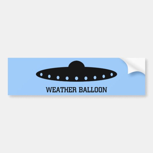 Wetter-Ballon UFO Autoaufkleber (Vorne)