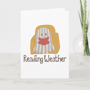 Wetter-Grußkarte zum Lesen   Bücherliebhaber Karte