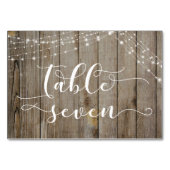 Wetter Holz- und Lichtgestelle Tabelle Sieben Kart Tischnummer (Vorderseite)