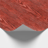Wetter Holztextur rot Geschenkpapier (Ecke)