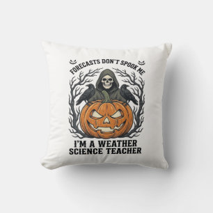 Wetter Lehrer Halloween Gruseliger Sensenmann Kürb Kissen