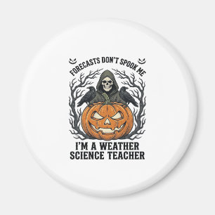 Wetter Lehrer Halloween Gruseliger Sensenmann Kürb Magnet