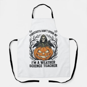 Wetter Lehrer Halloween Gruseliger Sensenmann Kürb Schürze