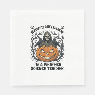 Wetter Lehrer Halloween Gruseliger Sensenmann Kürb Serviette