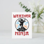 Wetter Ninja Meteorologe Meteorologie Weatherman Postkarte (Stehend Vorderseite)