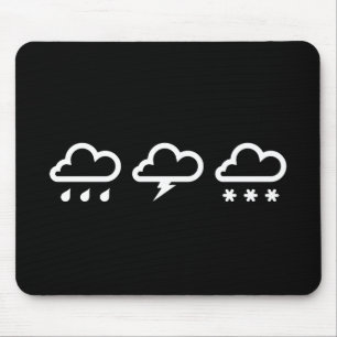 Wetter-Systems-Piktogramm Mousepad