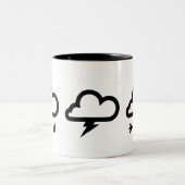 "Wetter-Systems-" Piktogramm-Tasse Zweifarbige Tasse (Mittel)