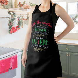 Wetter und Wine Holiday Schürze