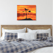 Wetter Vane bei Sonnenuntergang Leinwanddruck (Insitu (Schlafzimmer))