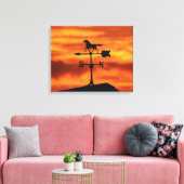 Wetter Vane bei Sonnenuntergang Leinwanddruck (Insitu (Wohnzimmer))