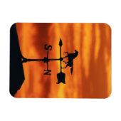 Wetter Vane bei Sonnenuntergang Magnet (Horizontal)