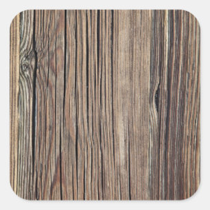 Wetter Vorlage für Holzkornplanke Quadratischer Aufkleber