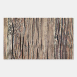 Wetter Vorlage für Holzkornplanke Rechteckiger Aufkleber