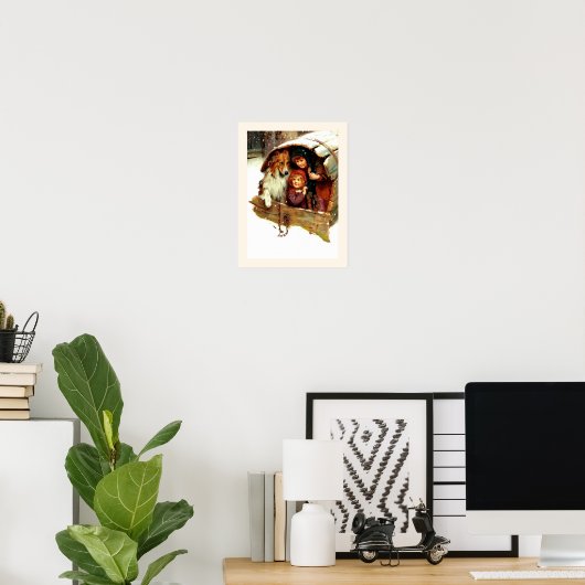 Wetterbegrenzung. Weihnachtskunst von Arthur Elsle Poster (Heimbüro)