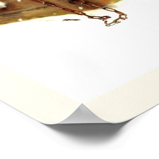 Wetterbegrenzung. Weihnachtskunst von Arthur Elsle Poster (Ecke)